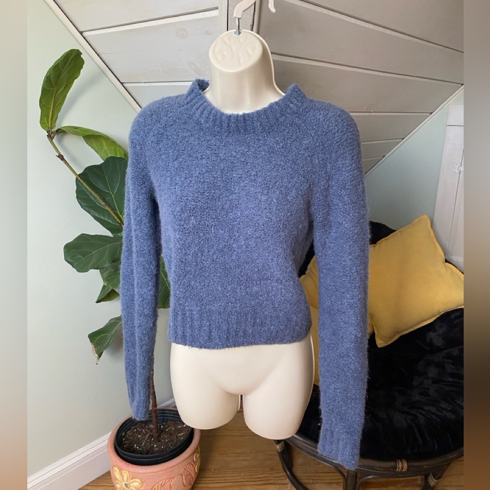 Wilfred Free Chunky Knit Sweater Womens Size XS Blue Pullover
